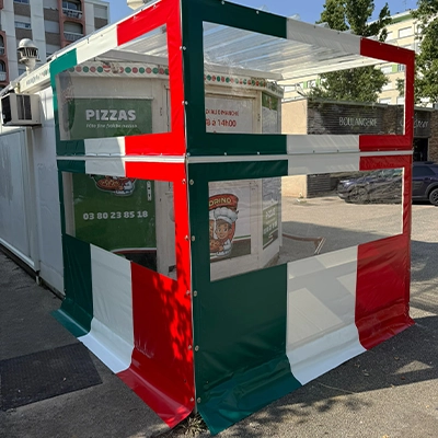 Bâche entourage extérieur foodtruck