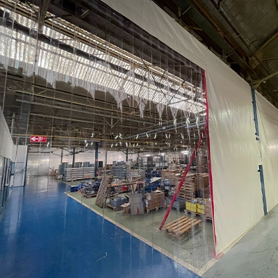 bâche industrie cloison de séparation