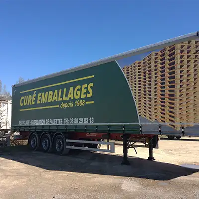 bâche transport semi-remorque