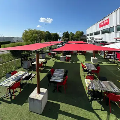 voile d'ombrage terrasse restaurant